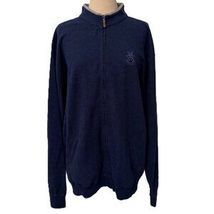 Peter Millar Jacket Mens 2XL XXL Blue Softshell Carpe Diem Full Zip Coat